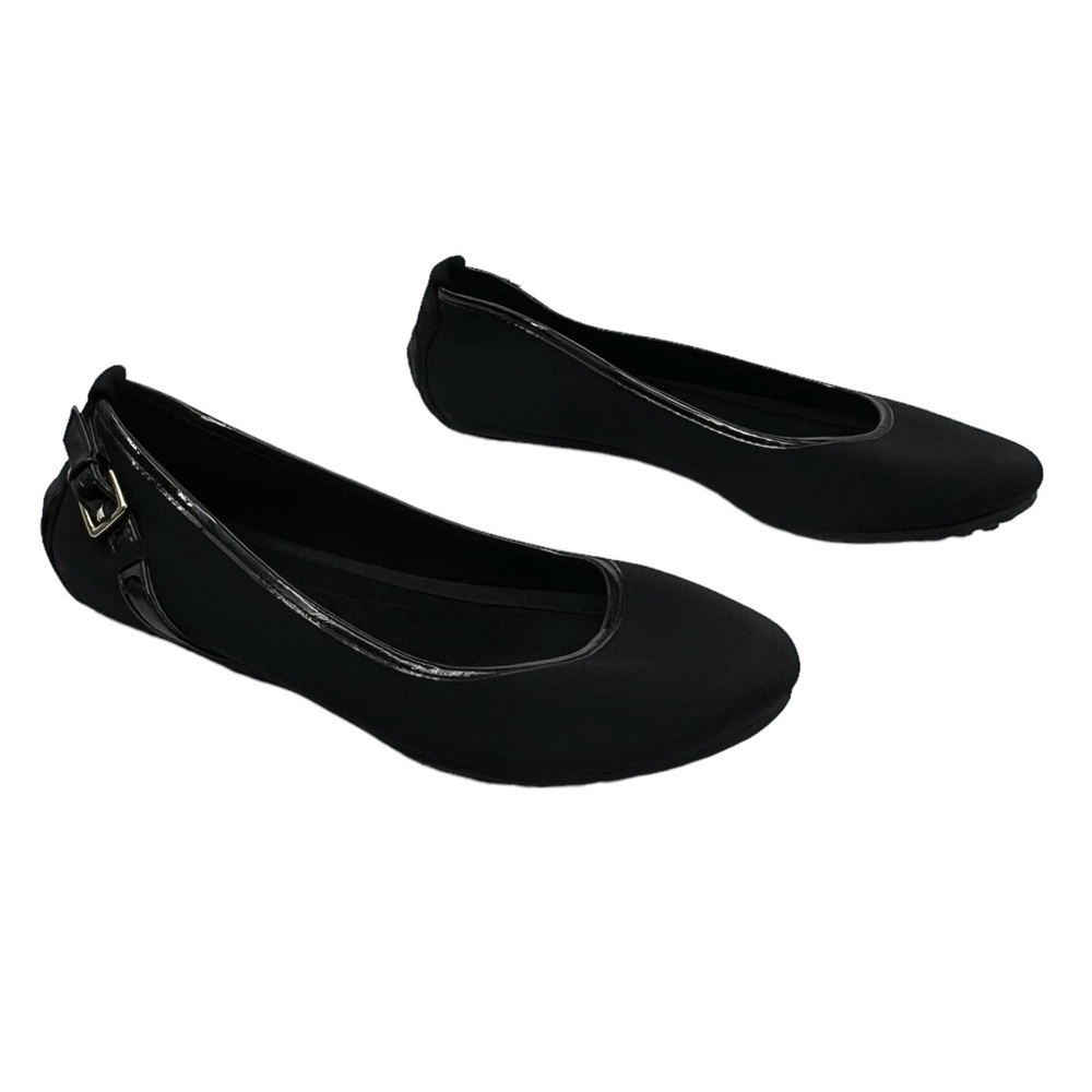 Bandolino Black Buckle Ballet Flat Driving Shoes Size 7 1/2 Women's